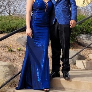 Let's Royal Blue Prom Dress
